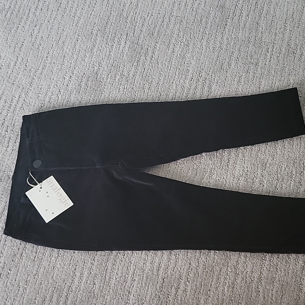 LIL LEGS BY ANALOGIE NAVY VELVET PANTS